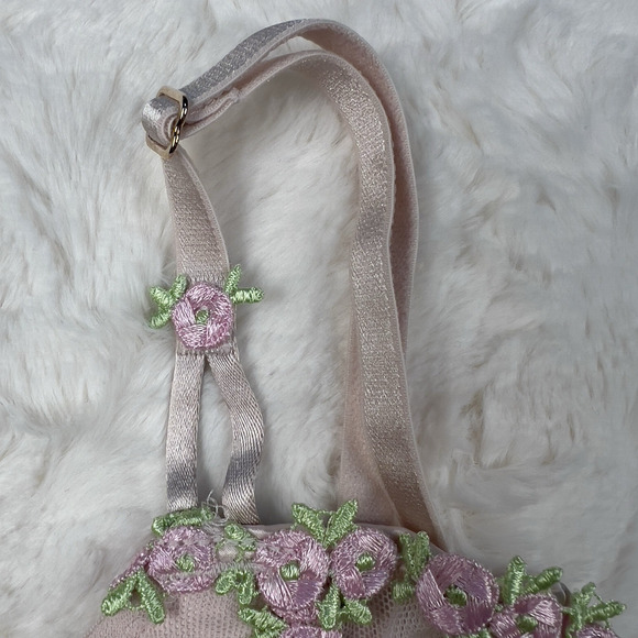 Victoria’s Secret Dream Angels Balconette Bra 36B Pink Rosebud Floral Embroidere - Picture 3 of 6